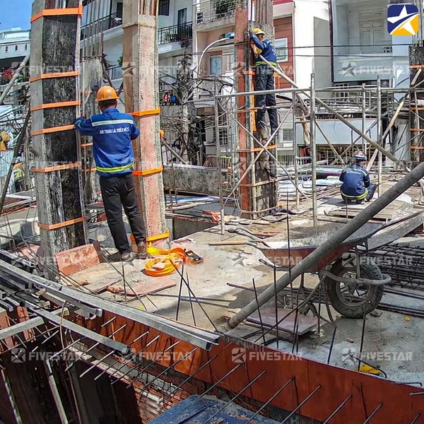 Dây cùm trụ bê tông siết chặt an toàn