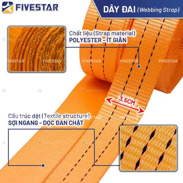 Dây đai polyester bản 35mm