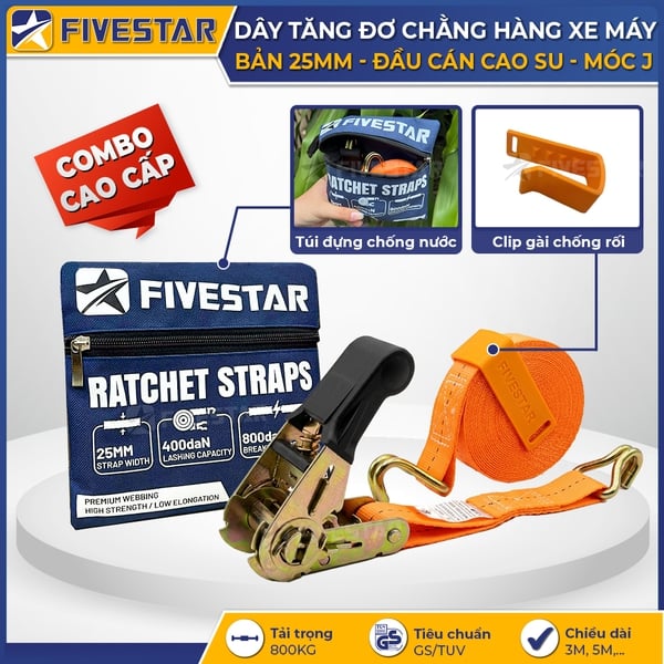 Dây ràng xe máy tăng đơ cao cấp