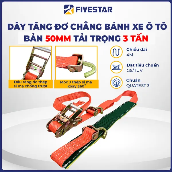 Dây Tăng Đơ Chằng Bánh Xe Vận Chuyển Ô Tô