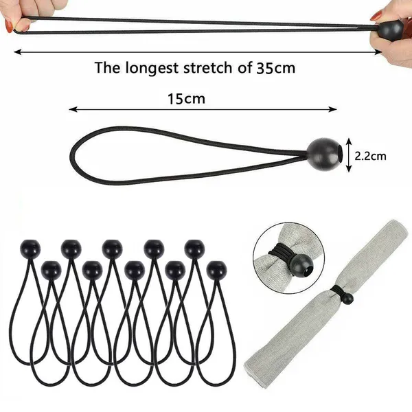 Combo 10 sợi dây thun bi nhựa buộc nhanh Ball Bungee