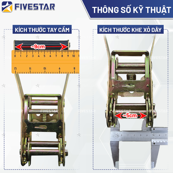 Đầu tăng đơ bản 50mm tải 2 tấn