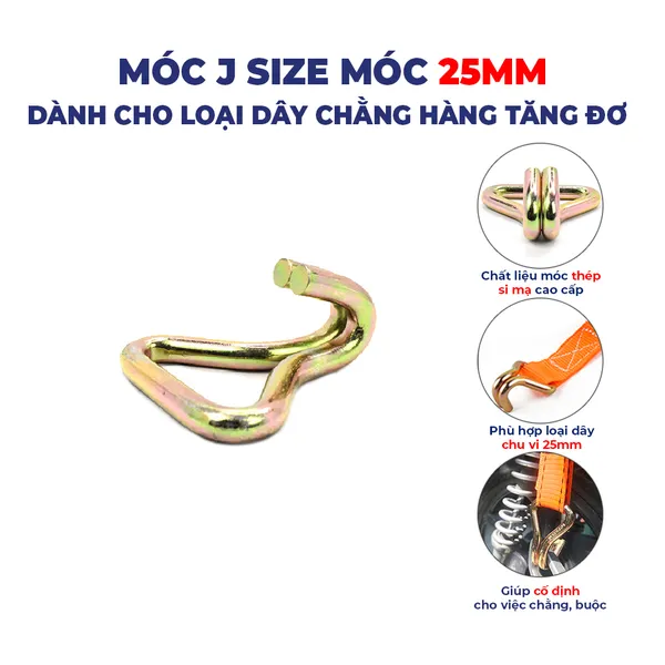 Móc J bản 25mm