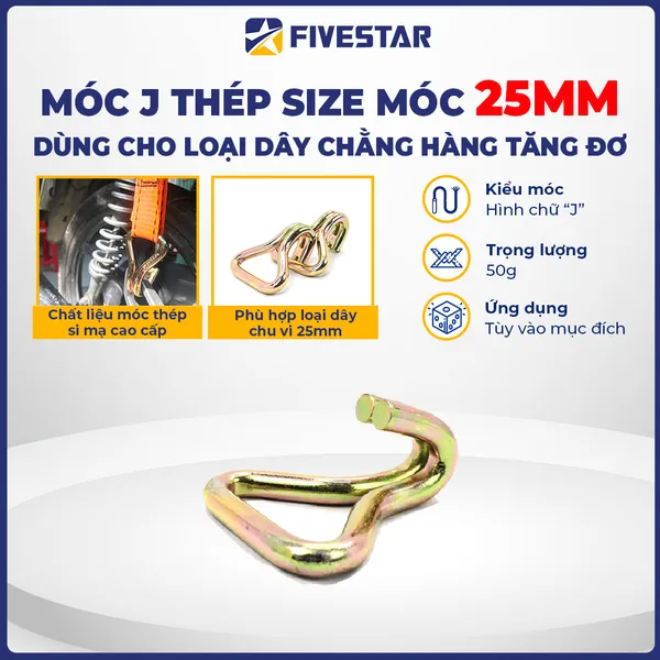 Móc J bản 25mm