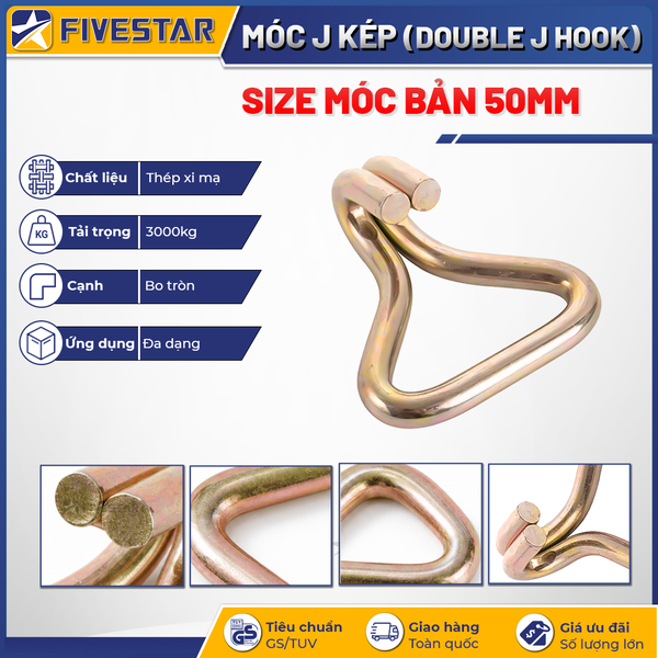 Móc J bản 50mm tải 3 tấn