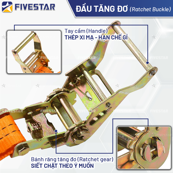 Dây tăng đơ bản 35mm tải 2 tấn không móc
