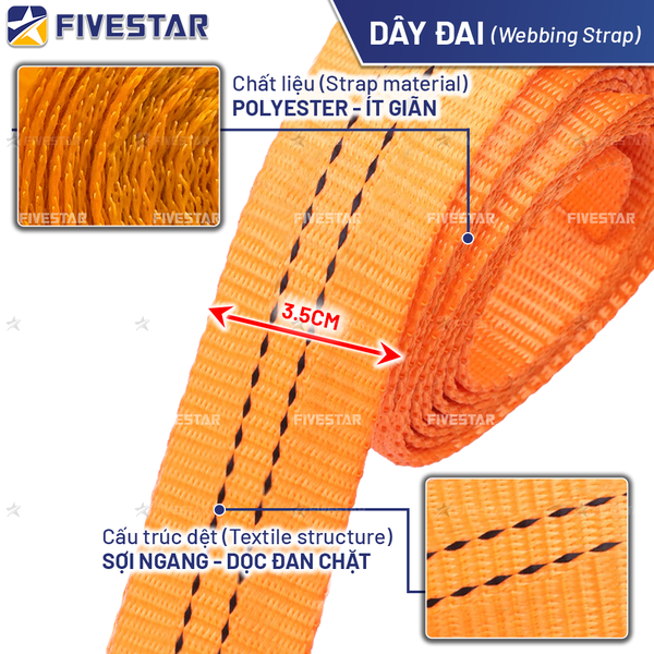 Dây tăng đơ bản 35mm tải 2 tấn móc J