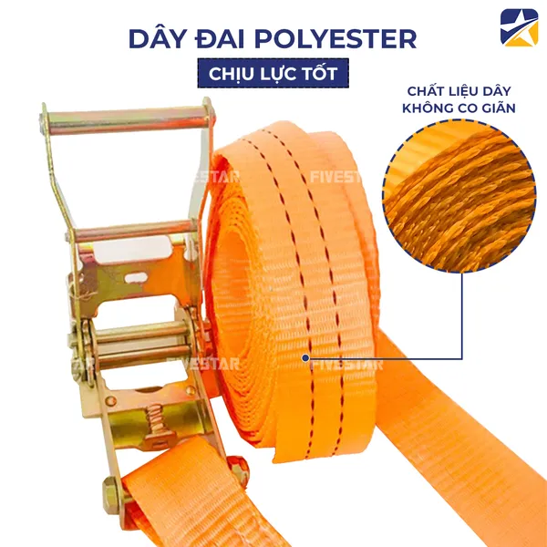 Dây tăng đơ bản 38mm tải 2 tấn không móc