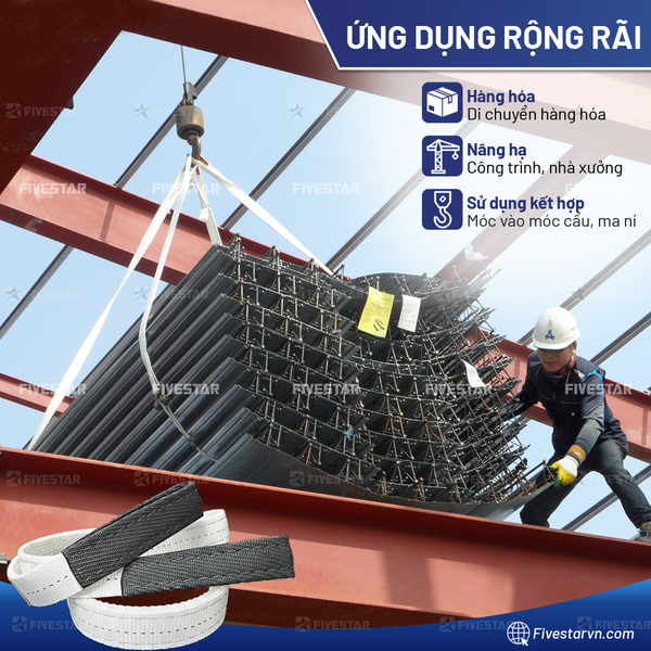 Dây cáp vải trắng