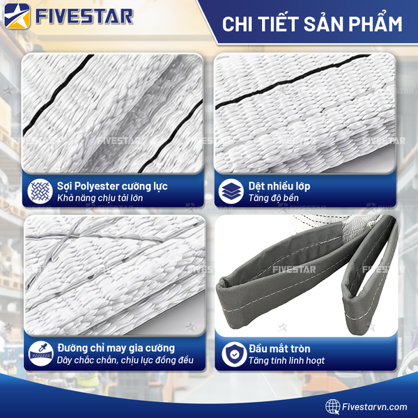 Dây cáp vải trắng