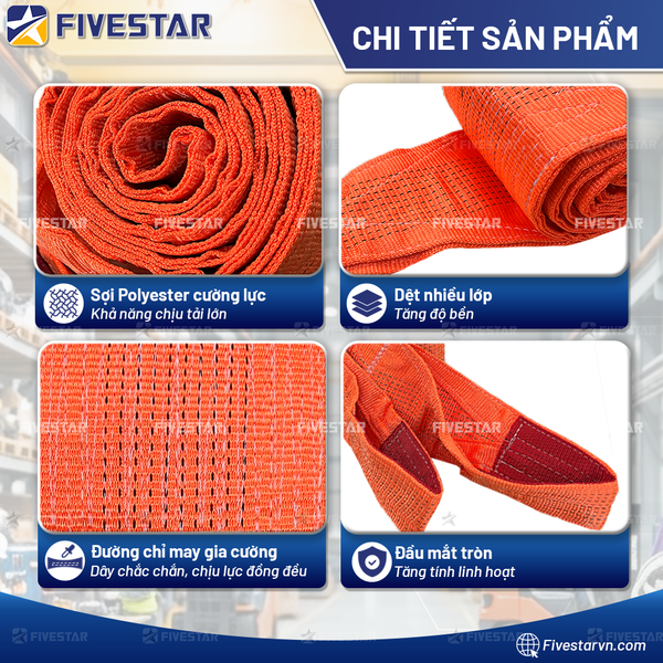 Dây cáp vải tải 10 tấn
