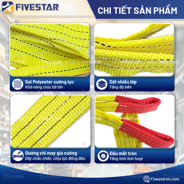 Dây cáp vải tải 3 tấn