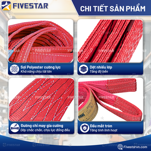Dây cáp vải tải 5 tấn