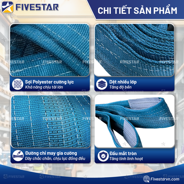 Dây cáp vải tải 8 tấn