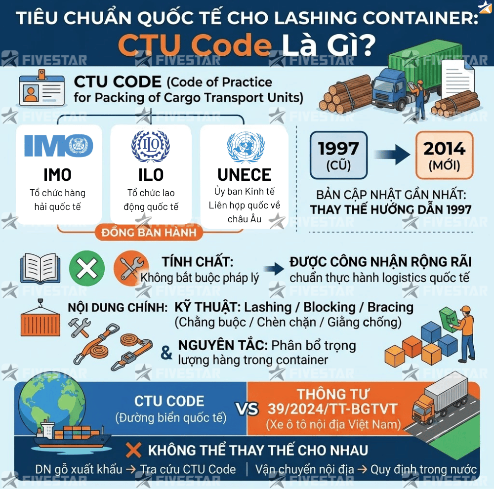 Tiêu chuẩn quốc tế cho lashing container Tiêu chuẩn quốc tế cho lashing container