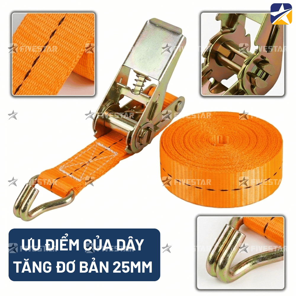 Ưu điểm dây tăng đơ bản 25mm Ưu điểm dây tăng đơ bản 25mm