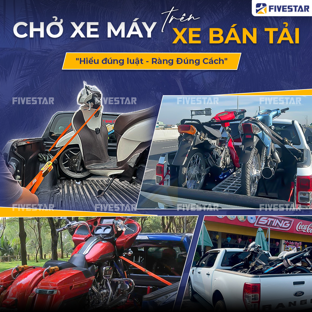 Việc chở xe máy bằng xe bán tải luôn được rất nhiều anh em tài xế quan tâm Việc chở xe máy bằng xe bán tải luôn được rất nhiều anh em tài xế quan tâm