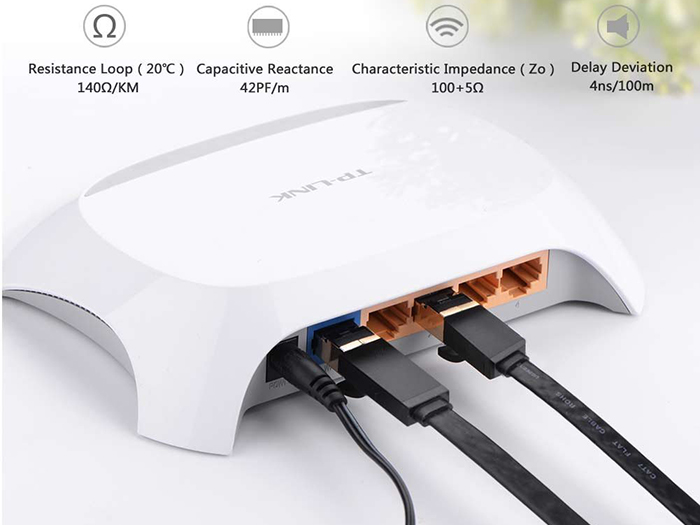 Cáp mạng CAT7 dẹt 1m Ugreen 11260 Cáp mạng CAT7 dẹt 1m Ugreen 11260