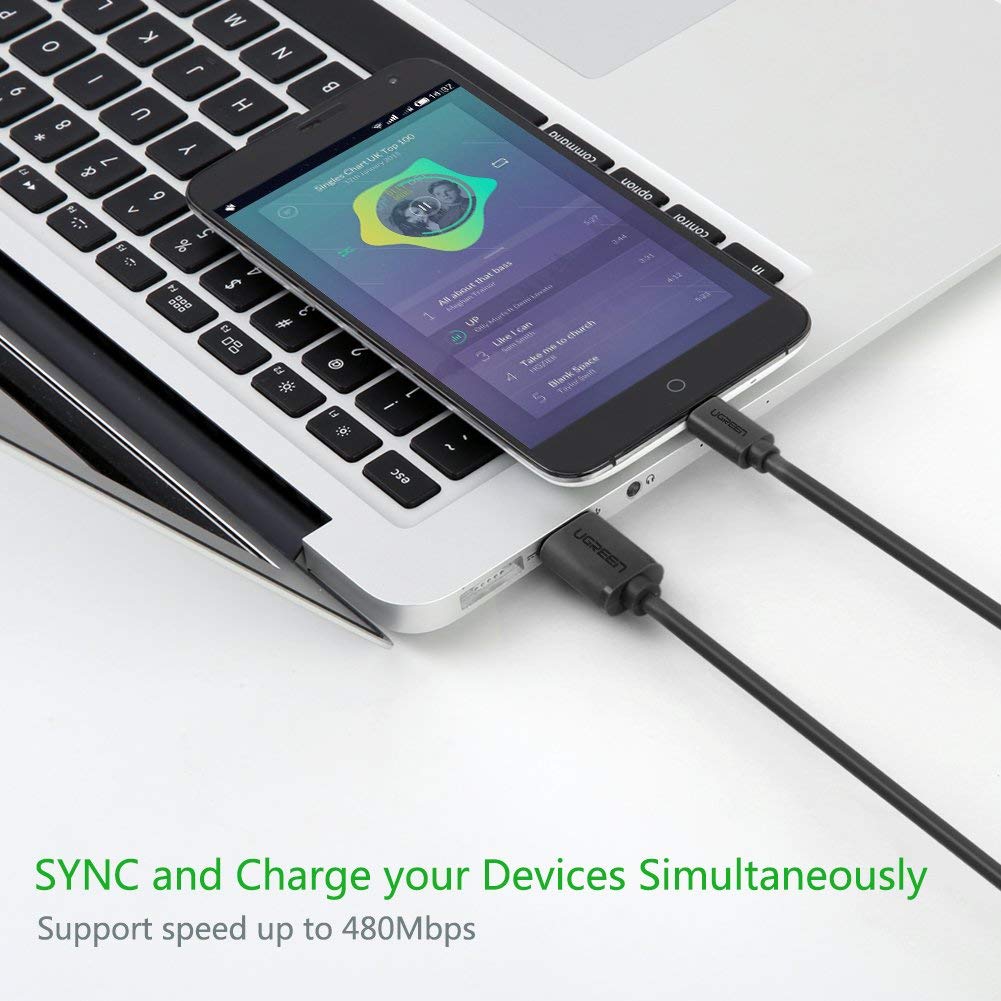 Cáp micro USB 1,5m Ugreen 10837 Cáp Micro USB dài 1,5m Ugreen 10837