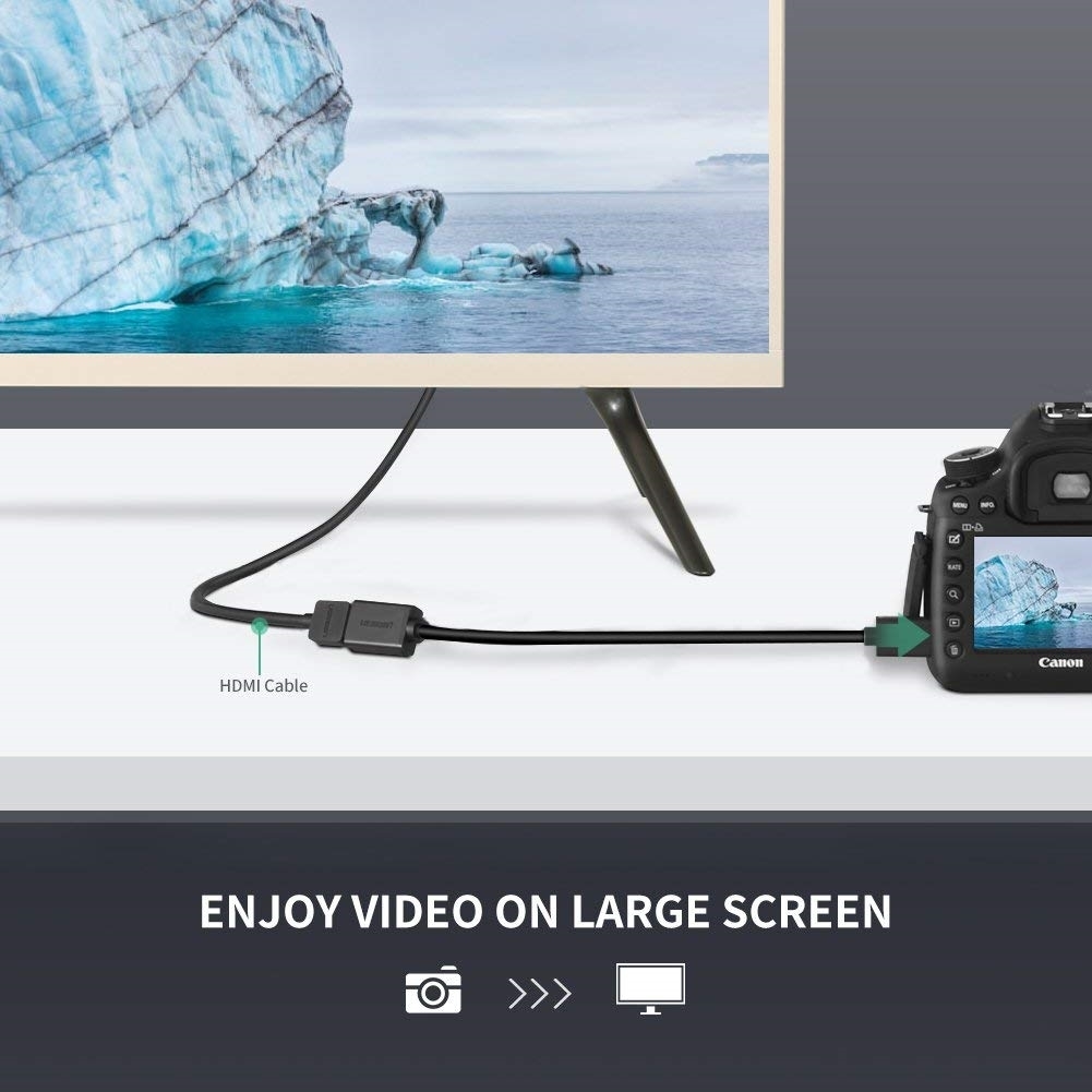 Cáp chuyển Mini HDMI to HDMI Female 20cm Ugreen 20137