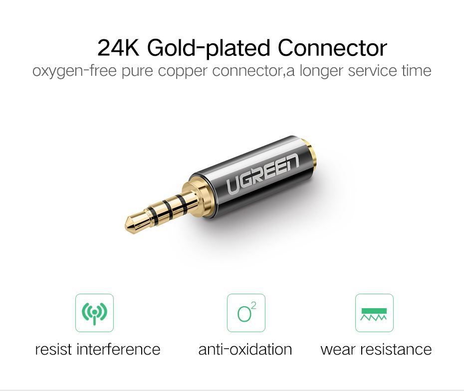 Đầu chuyển 2.5mm to 3.5mm Ugreen 20501 Đầu chuyển 2.5mm to 3.5mm Ugreen 20501