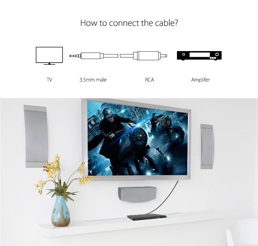 Cáp âm thanh 3.5mm to RCA Coaxial 2m Ugreen 20733