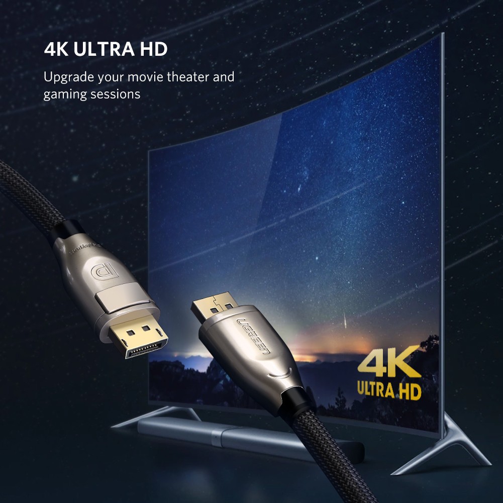 Cáp Displayport 1.5m hỗ trợ 3D, 4K*2K 60Hz Ugreen 30119