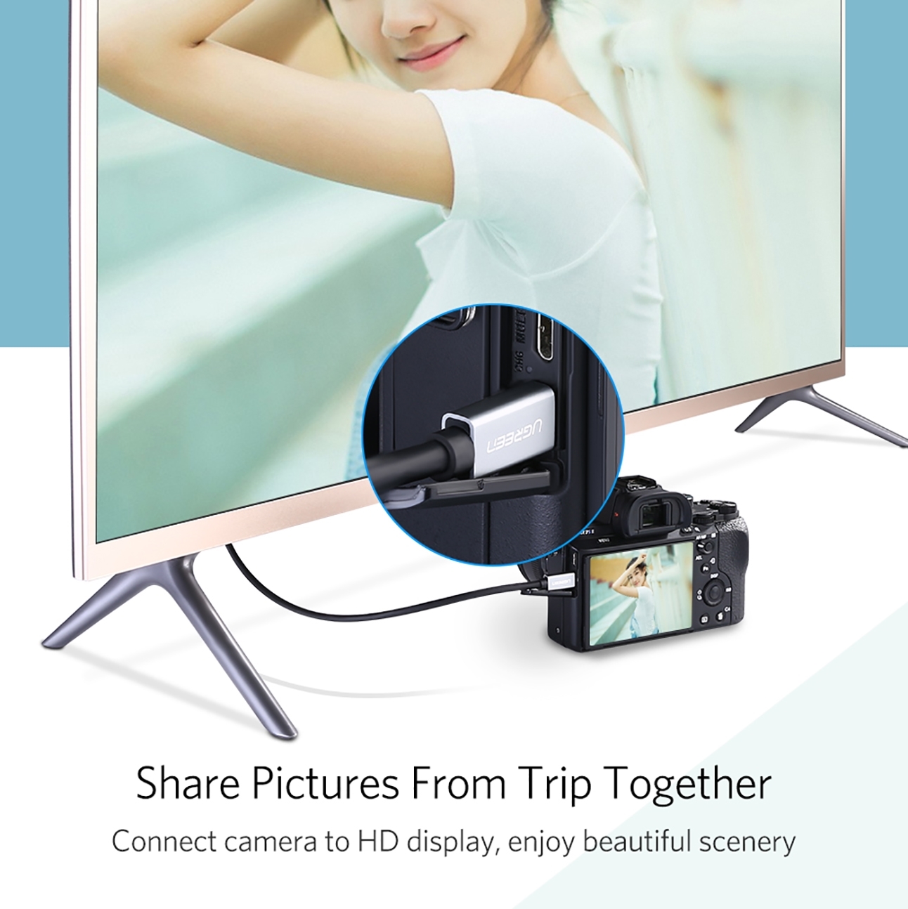 Cáp Micro HDMI to HDMI dài 3M Ugreen 10143 Cáp Micro HDMI to HDMI dài 3M Ugreen 10143