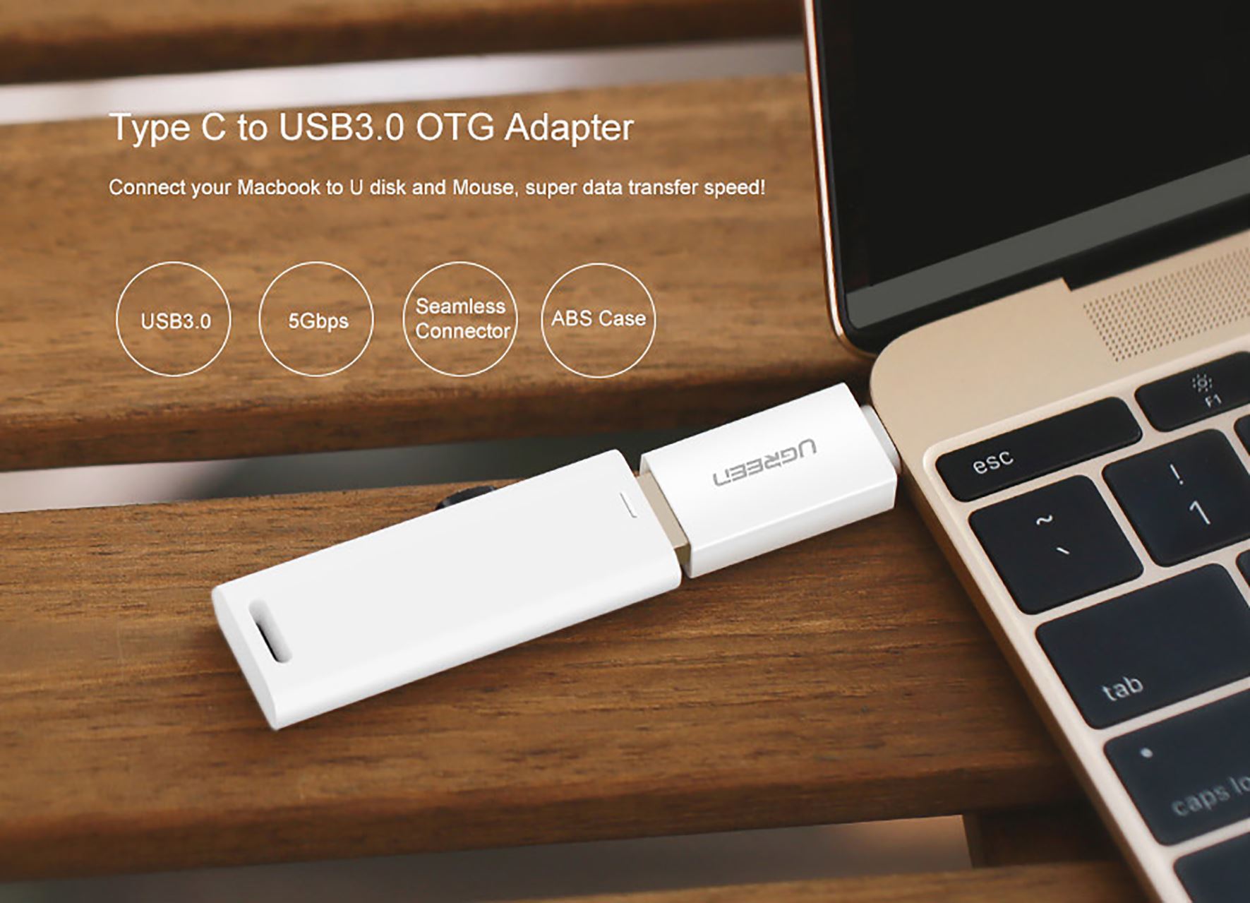 Đầu chuyển USB Type C to USB 3.0 Ugreen 30155