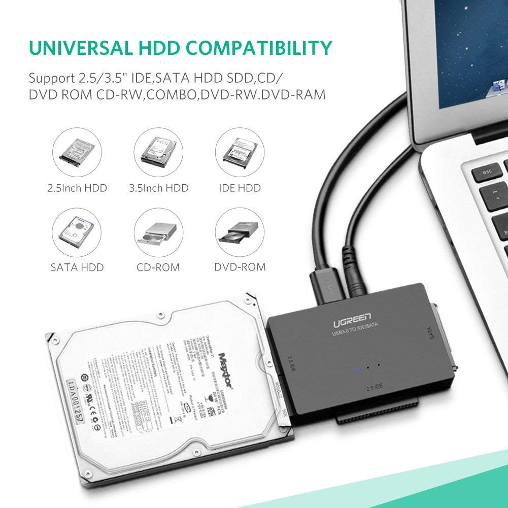 Cáp chuyển đổi USB 3.0 to SATA+3.5 IDE + 2.5IDE Ugreen 30353