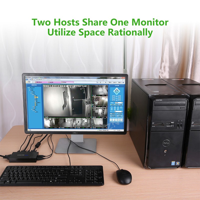 Bộ gộp VGA 2 ra 1 có KVM Ugreen 30357