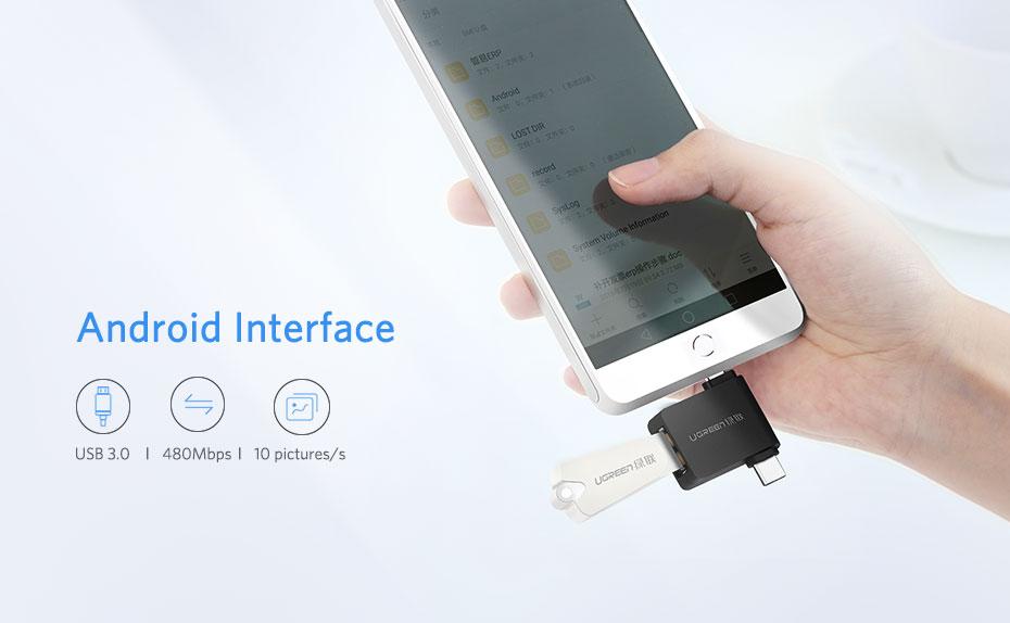 Đầu chuyển USB Type C + Micro USB  to USB 3.0 OTG Ugreen 30453