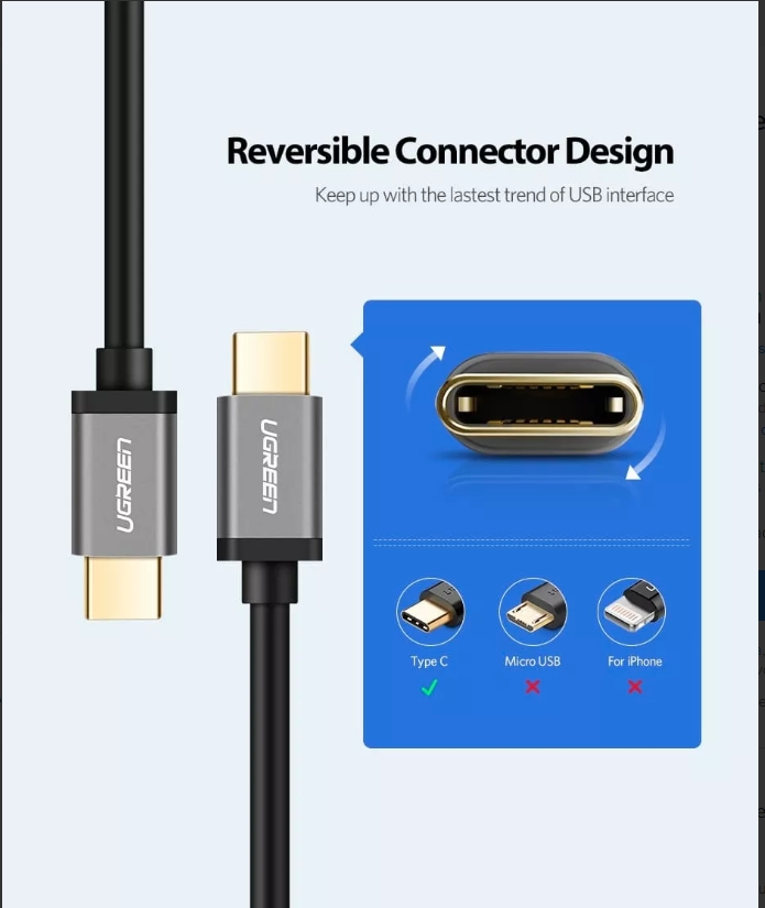 Cáp chuyển USB Type C to USB 3.0 dài 2m Ugreen 30535
