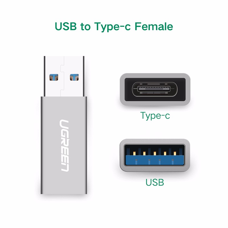 Đầu chuyển USB 3.0 to Type C Ugreen 30705
