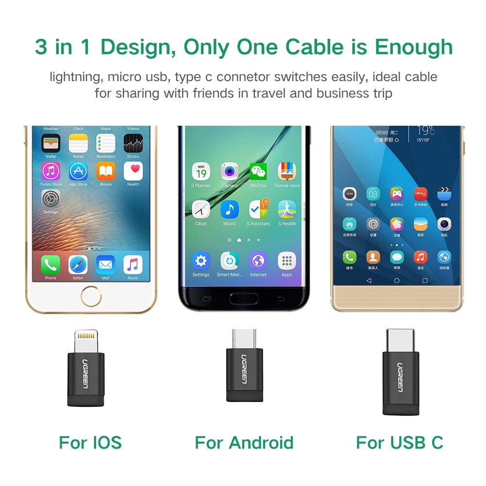 Cáp sạc đa năng USB dài 1m Ugreen 30784