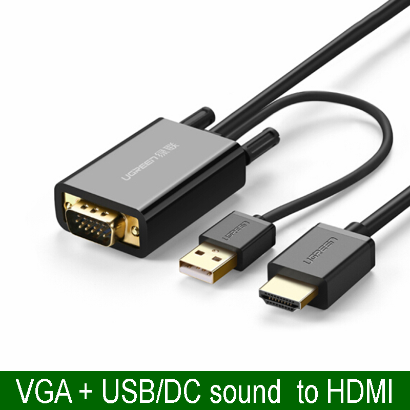 Cáp chuyển  VGA to HDMI dài 2m Ugreen 30840 