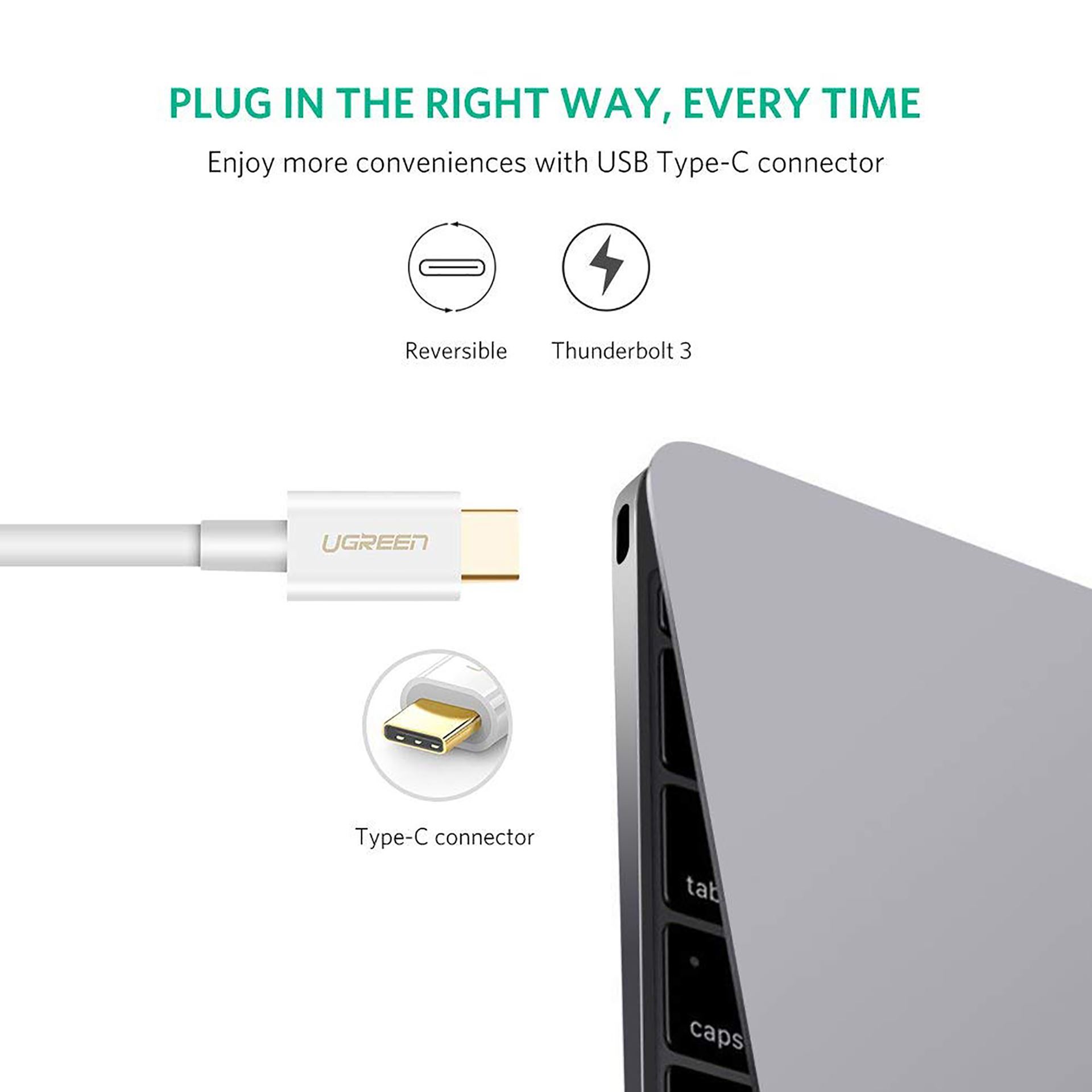 Cáp chuyển USB Type C to HDMI hỗ trợ 4K Ugreen 30841