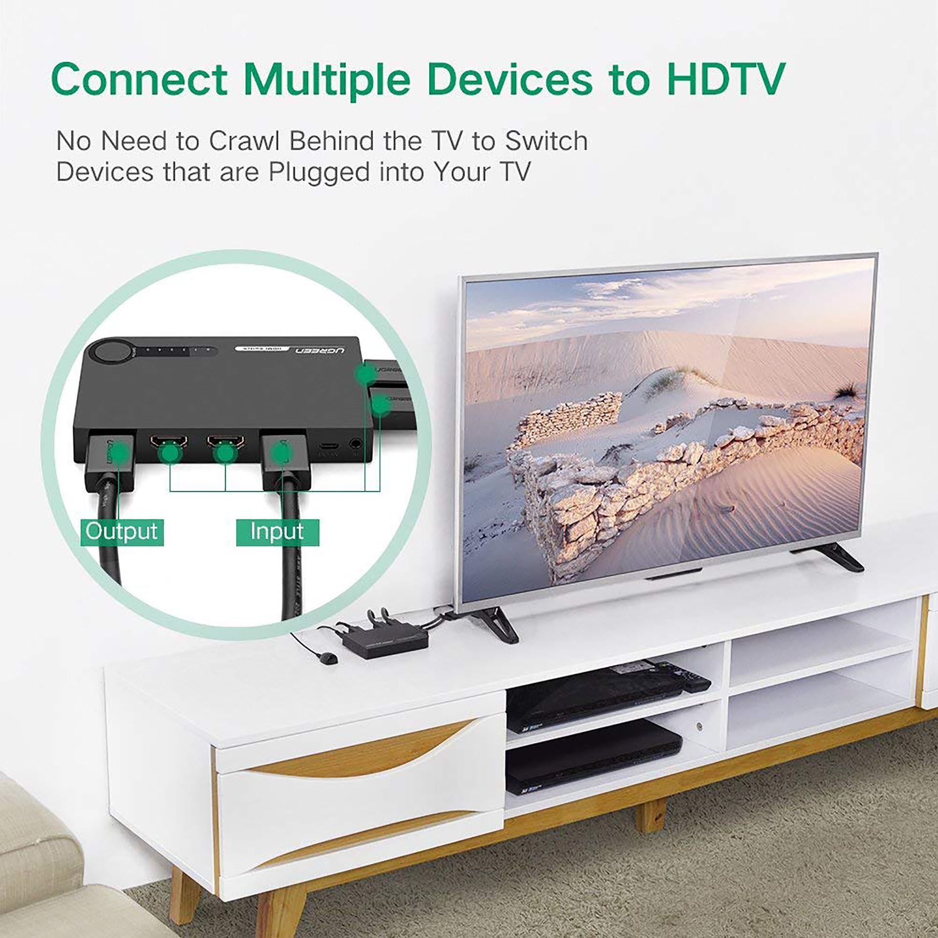 Bộ gộp HDMI 5 ra 1 hỗ trợ Full HD Ugreen 40205