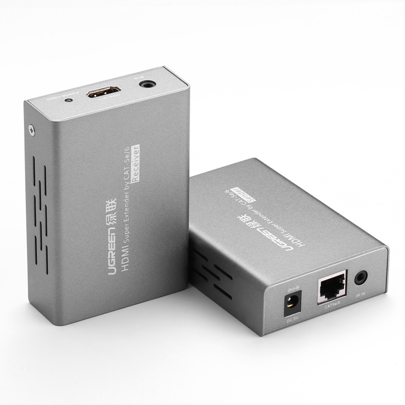 Bộ khuếch đại HDMI 100M qua cáp mạng CAT5e, CAT6 ugreen 40210