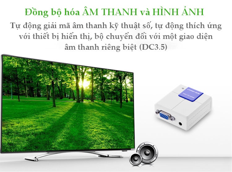Bộ chuyển VGA sang HDMI Ugreen 40224