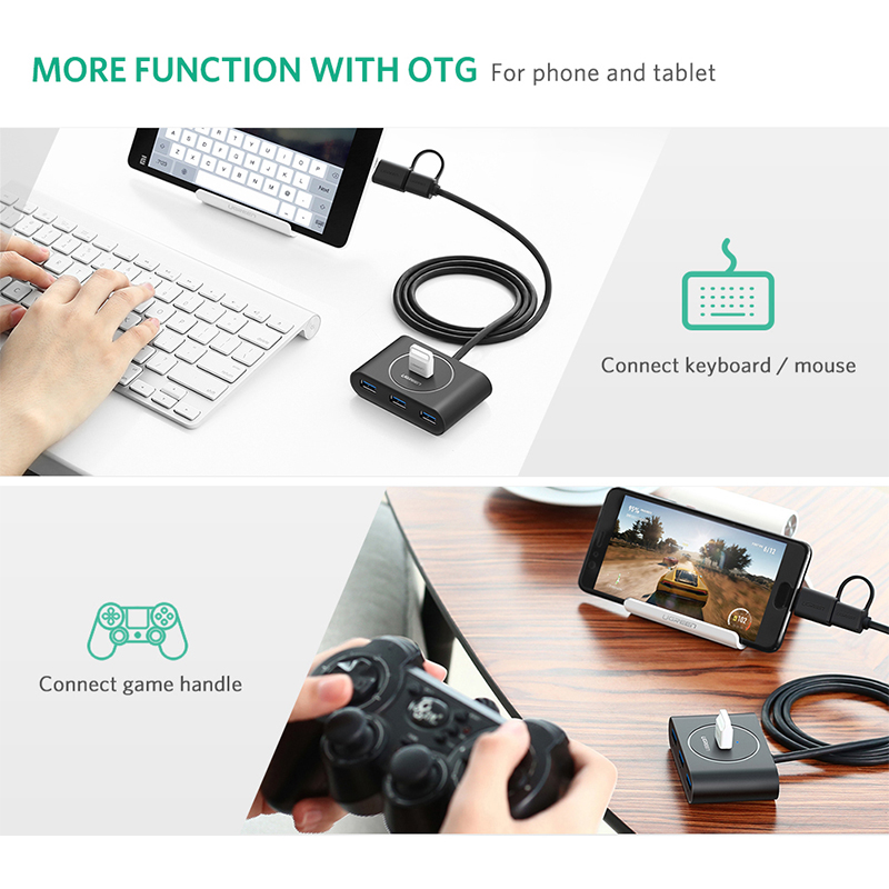 Bộ chia USB Type C 4 cổng USB 3.0 Ugreen 40851