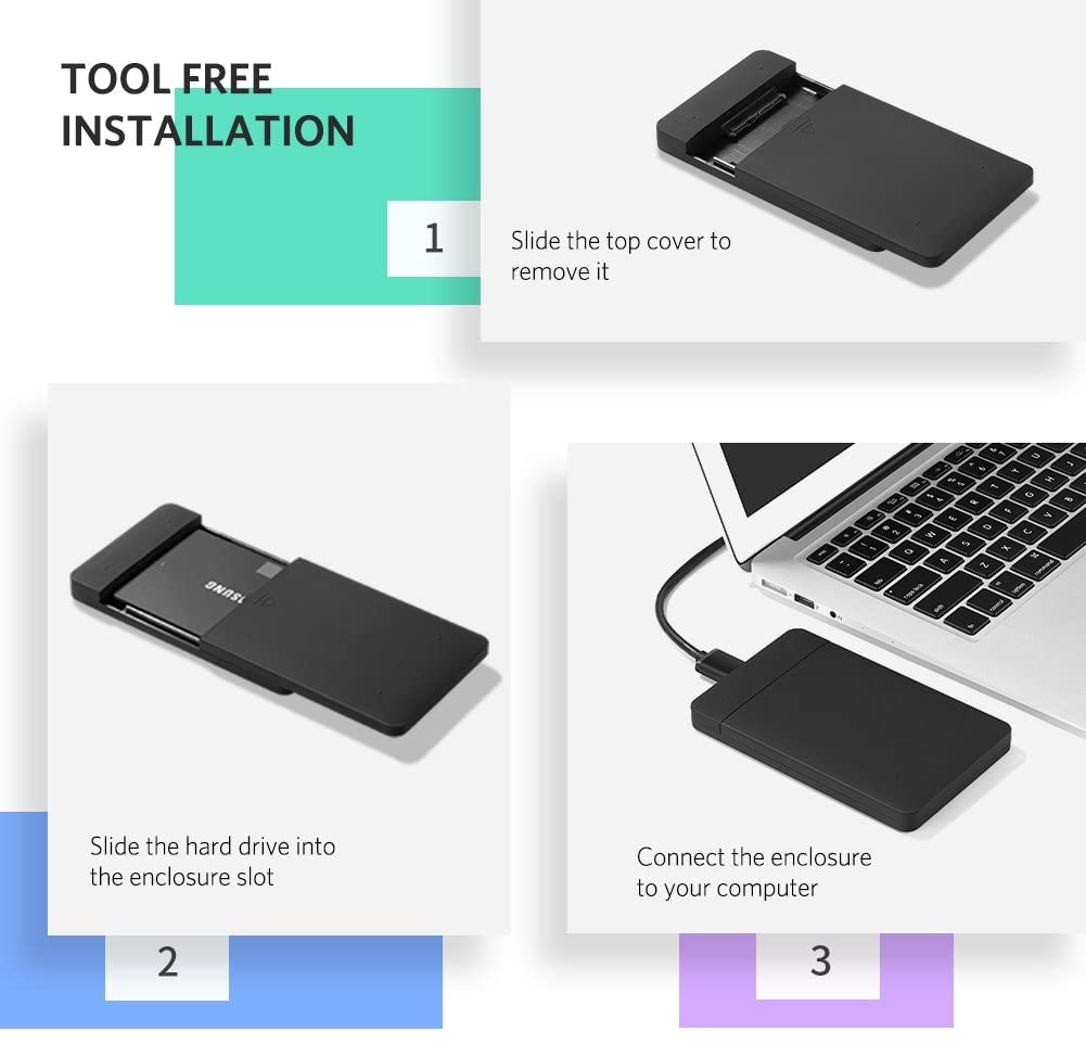 Box ổ cứng 2.5 inch USB 3.0 Ugreen 50208 Box ổ cứng 2.5 inch USB 3.0 Ugreen 50208