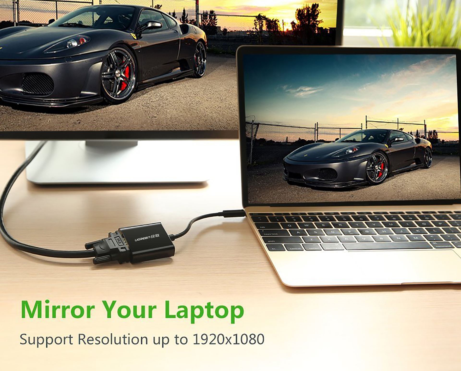 Cáp chuyển USB Type C to VGA Ugreen 50250