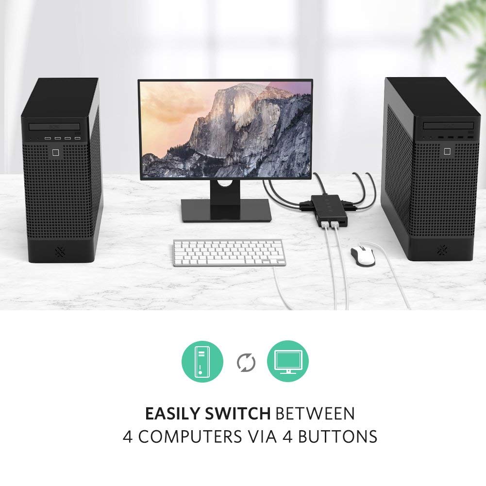 Bộ gộp VGA 4 ra 1 có KVM Ugreen 50280