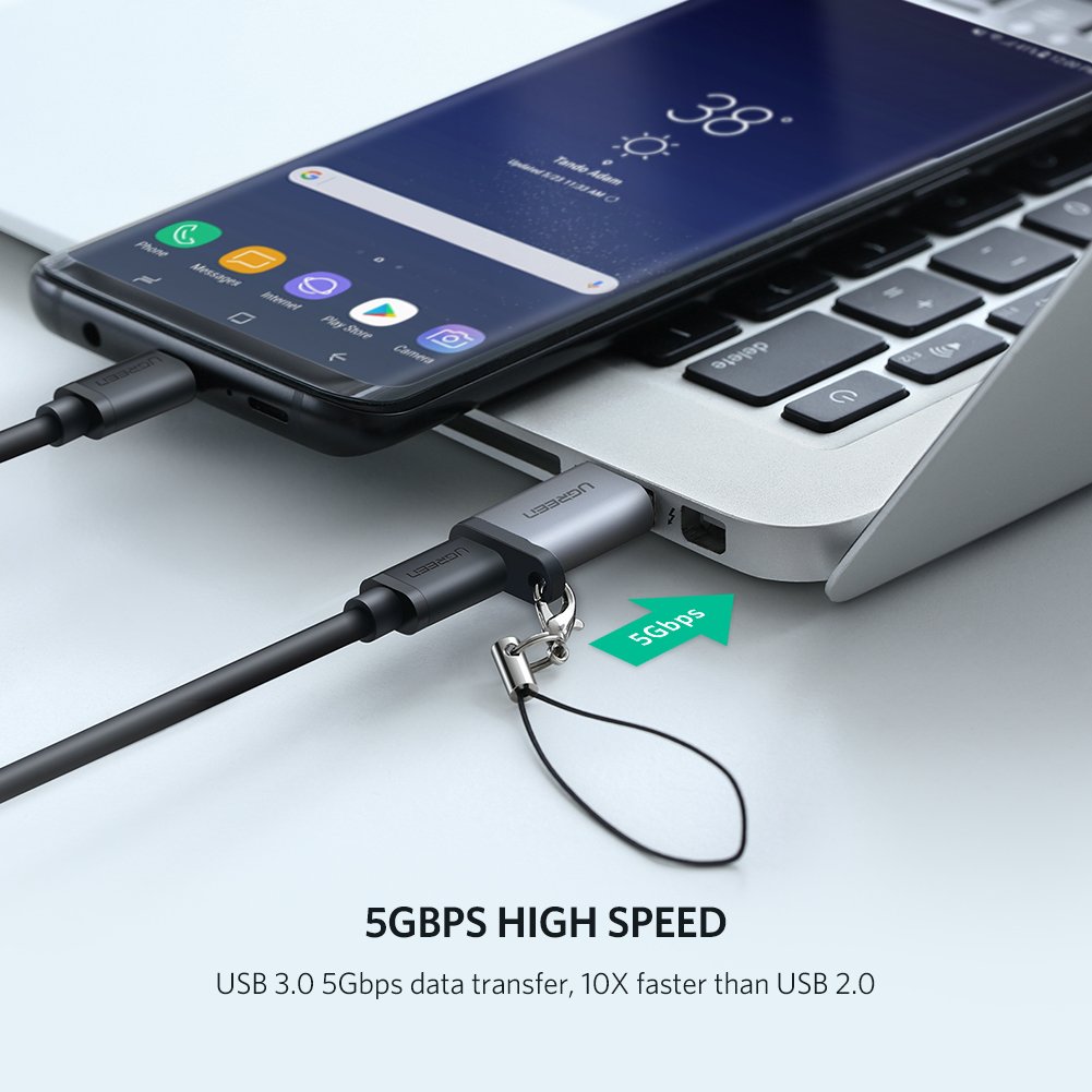 Đầu chuyển USB 3.0 to Type C (âm) Ugreen 50533 Đầu chuyển USB 3.0 to Type C (âm) Ugreen 50533