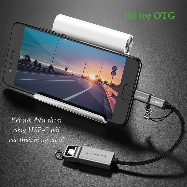 Đầu chuyển USB Type C to Micro USB có hỗ trợ OTG Ugreen 50551