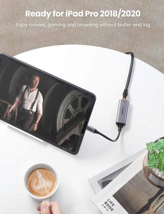 Cáp chuyển Type C sang LAN 1Gbps Ugreen 50737 Cáp chuyển Type C sang LAN 1Gbps Ugreen 50737