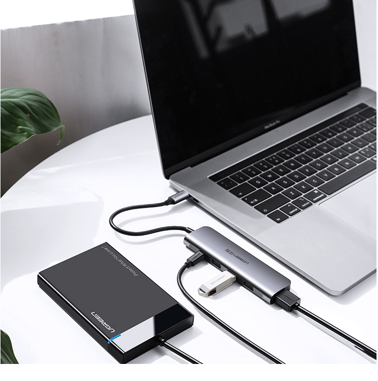 Bộ chia USB Type C 4 cổng USB 3.0 Ugreen 50979 Bộ chia USB Type C 4 cổng USB 3.0 Ugreen 50979