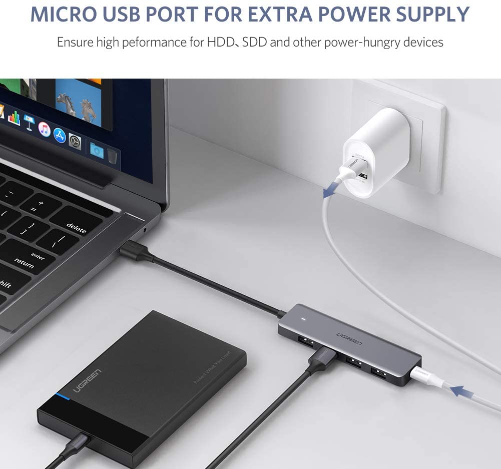 Bộ chia USB 3.0 4 cổng Ugreen 50985 Bộ chia USB 3.0 4 cổng Ugreen 50985