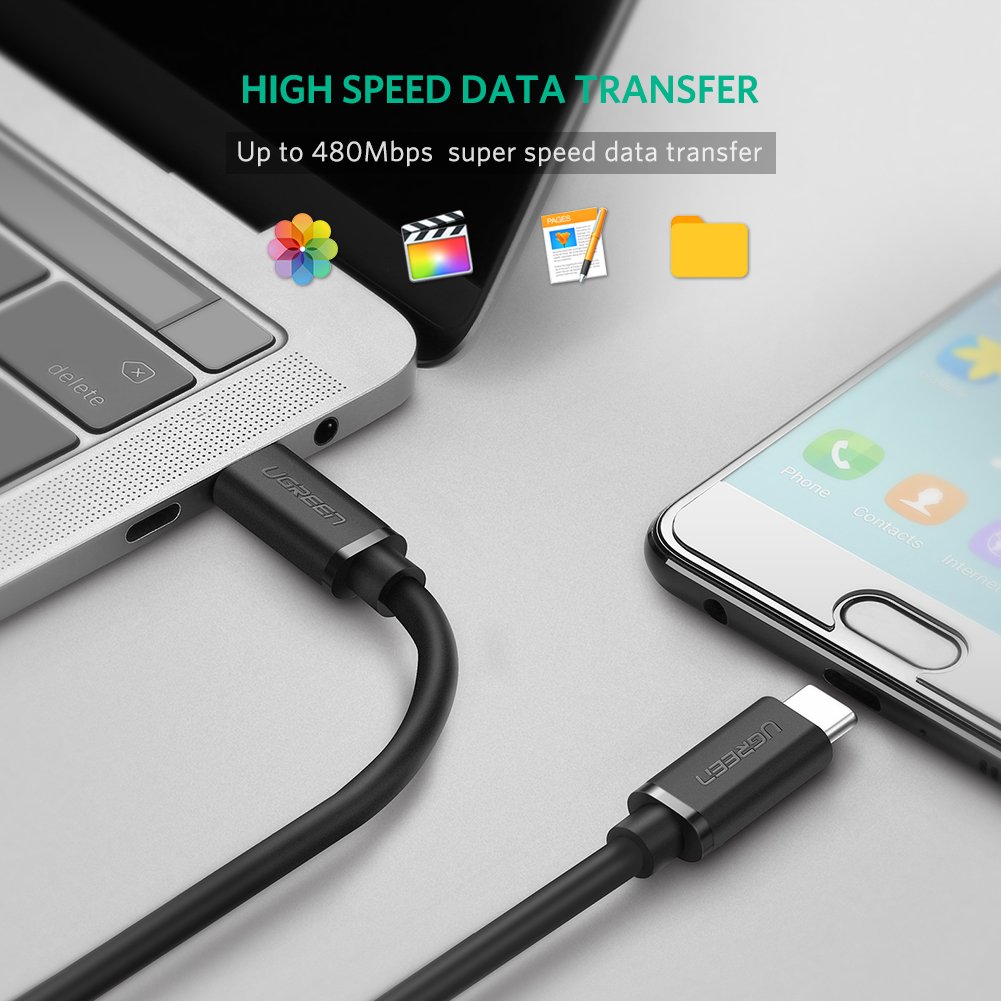 Cáp sạc USB Type C 3A dài 1.5m Ugreen 50998